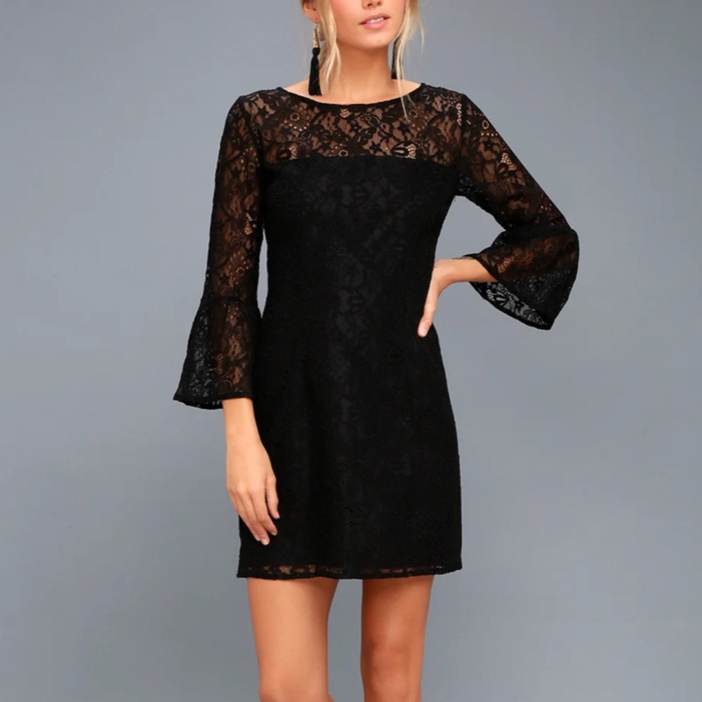 Steve Madden BB Dakota Billie Black Lace Dress